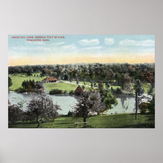 Uitzicht van Green Hill Park Poster (Voorkant)