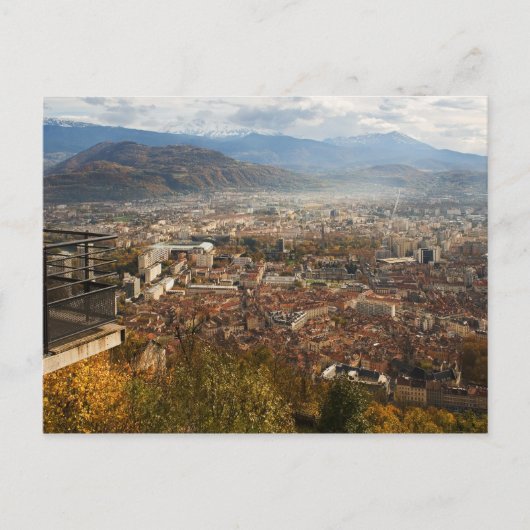 Uitzicht van Grenoble Briefkaart (Voorkant)