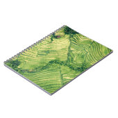 Uitzicht van groene grond notitieboek (Linkerzijde)