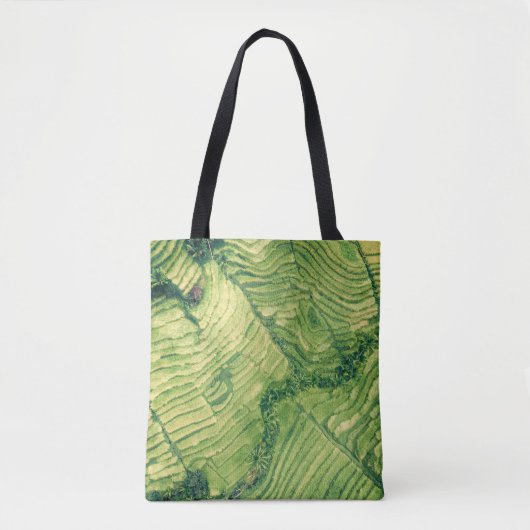 Uitzicht van groene grond tote bag (Voorkant)