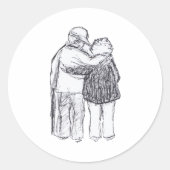 Uitzicht van grootouders ronde sticker (Voorkant)