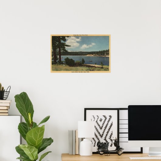 Uitzicht van Grout Bay uit Dana Point Poster (Thuiskantoor)