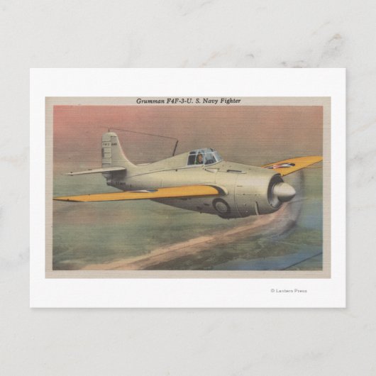 Uitzicht van Grumman F4F-3-U.S. Navy Fighter Briefkaart (Voorkant)
