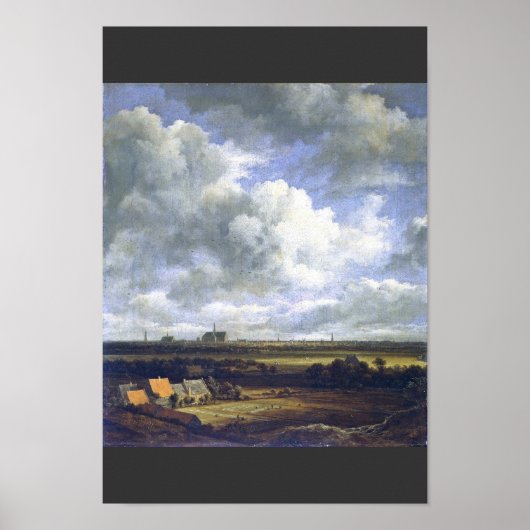 Uitzicht van Haarlem door Ruisdael Jacob Isaacksz. Poster (Voorkant)