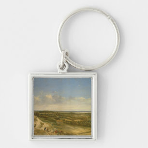 Uitzicht van Haarlem van de Dunes (olie op canvas) Sleutelhanger