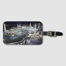 Uitzicht van Hadj-pelgrims aan de Ka'aba, Mekka Bagagelabel