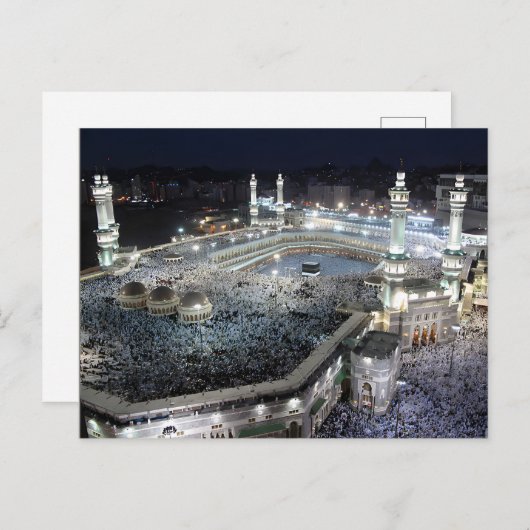 Uitzicht van Hadj-pelgrims aan de Ka'aba, Mekka Briefkaart (Voorkant / Achterkant)
