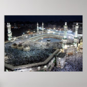 Uitzicht van Hadj-pelgrims aan de Ka'aba, Mekka Poster (Voorkant)