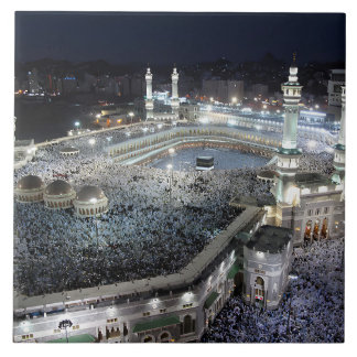 Uitzicht van Hadj-pelgrims aan de Ka'aba, Mekka Tegeltje