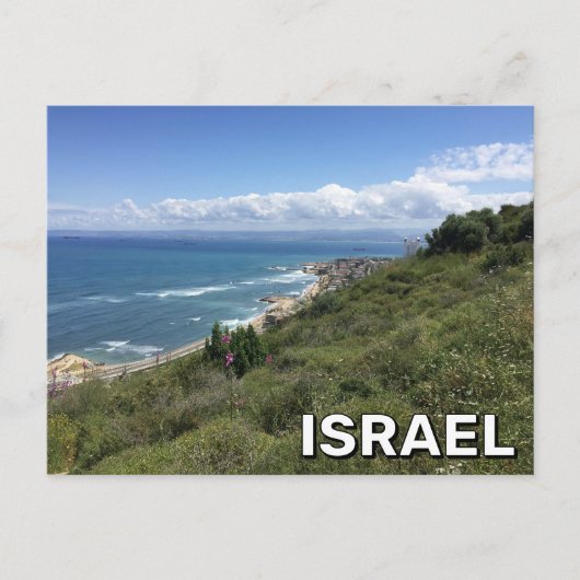 Uitzicht van Haifa, baai in Israel Briefkaart (Voorkant)
