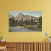 Uitzicht van Half Dome uit Valley Floor Canvas Afdruk (Insitu (Woonkamer))