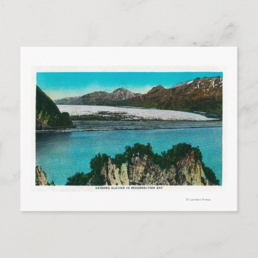 Uitzicht van Harding Glacier in Herurrection Bay Briefkaart (Voorkant)