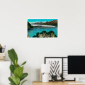 Uitzicht van Harding Glacier in Herurrection Bay Poster (Thuiskantoor)