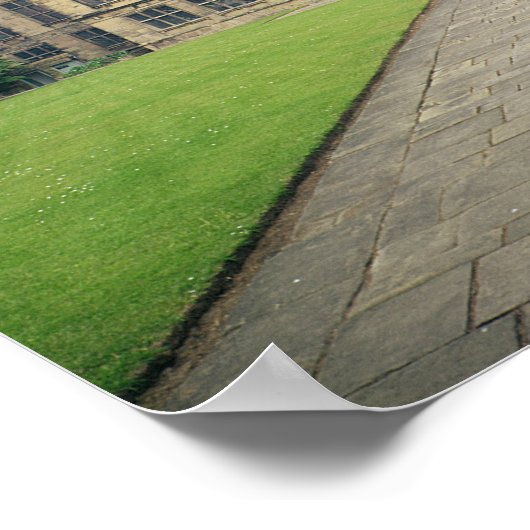 Uitzicht van Hardwick Hall Poster (Hoek)