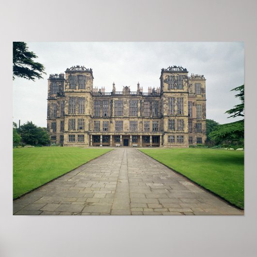 Uitzicht van Hardwick Hall Poster (Voorkant)