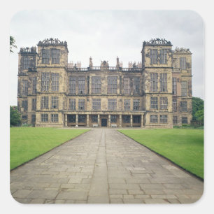 Uitzicht van Hardwick Hall Vierkante Sticker