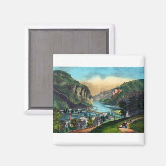 Uitzicht van Harpers Ferry, Va. -1907 Magneet (Voorkant / Achterkant)