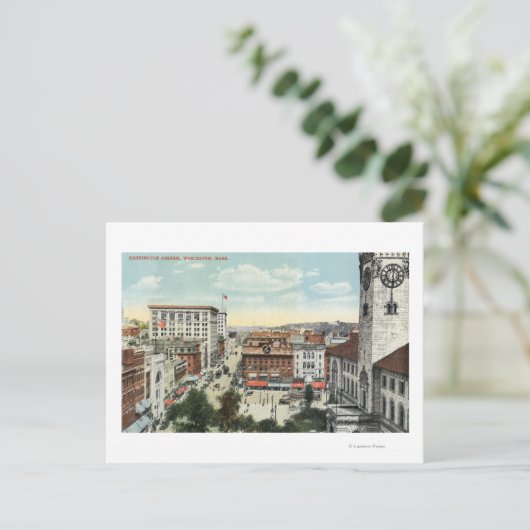 Uitzicht van Harrington Corner Briefkaart (Staand voorkant)