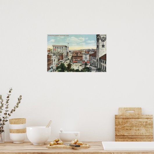 Uitzicht van Harrington Corner Poster (Keuken)