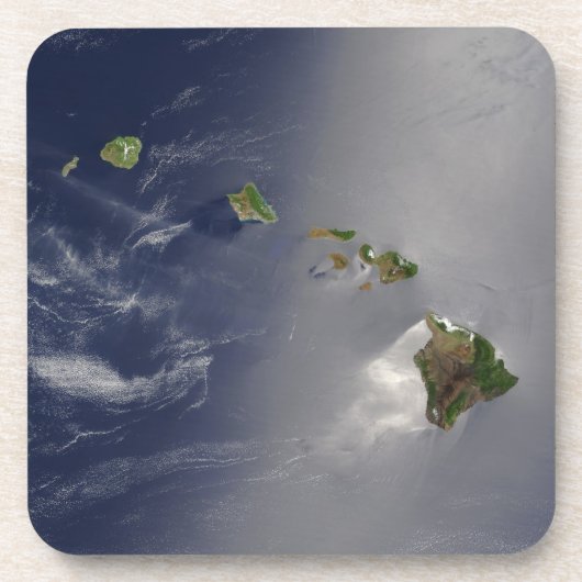 Uitzicht van Hawaï uit de ruimte Bier Onderzetter (Voorkant)