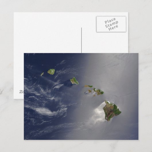 Uitzicht van Hawaï uit de ruimte Briefkaart (Voorkant / Achterkant)