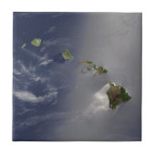 Uitzicht van Hawaï uit de ruimte Tegeltje (Voorkant)