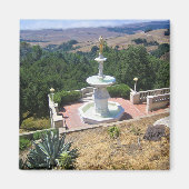 Uitzicht van Hearst Castle, San Simeon, Californië Magneet (Voorkant)