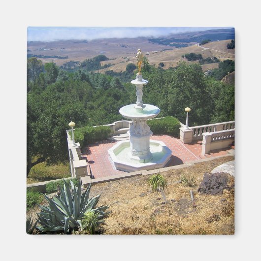 Uitzicht van Hearst Castle, San Simeon, Californië Magneet (Voorkant)