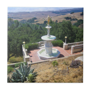 Uitzicht van Hearst Castle, San Simeon, Californië Tegeltje