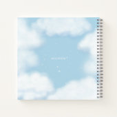 Uitzicht van Heaven Dreamweaver White Clouds Perso Notitieboek (Achterkant)