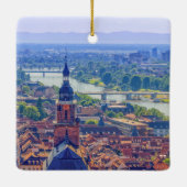 Uitzicht van Heidelberg, Duitsland Keramisch Ornament (Achterkant)