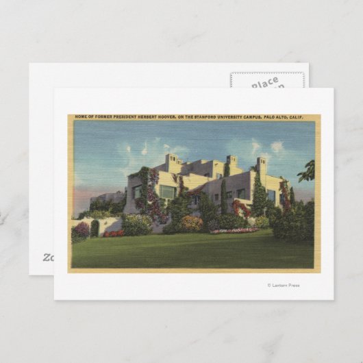 Uitzicht van Herbert Hoover's Home, Stanford U. Briefkaart (Voorkant / Achterkant)