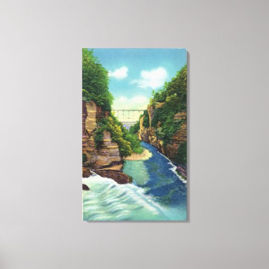 Uitzicht van Herfst Creek Gorge Canvas Afdruk (Voorkant)