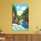 Uitzicht van Herfst Creek Gorge Canvas Afdruk (Insitu (Woonkamer))