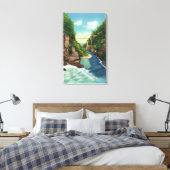 Uitzicht van Herfst Creek Gorge Canvas Afdruk (Insitu (Slaapkamer))