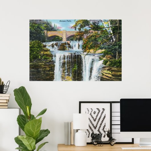 Uitzicht van Herfsten van hennen Poster (Thuiskantoor)