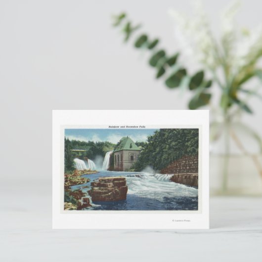 Uitzicht van Herfsten van regenboog en Hoefijzer Briefkaart (Staand voorkant)