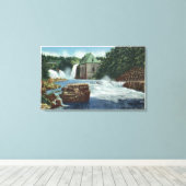 Uitzicht van Herfsten van regenboog en Hoefijzer Canvas Afdruk (Insitu (Houten vloer))