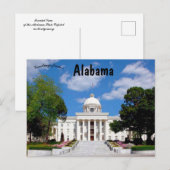 Uitzicht van het Alabama State Capitol in Montgome Briefkaart (Voorkant / Achterkant)