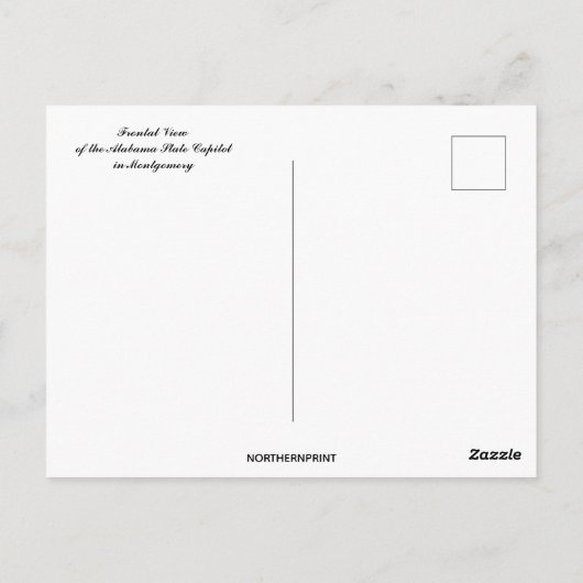 Uitzicht van het Alabama State Capitol in Montgome Briefkaart (Achterkant)