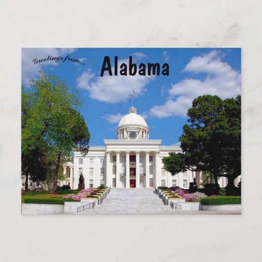 Uitzicht van het Alabama State Capitol in Montgome Briefkaart (Voorkant)