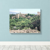 Uitzicht van het Alhambra Canvas Afdruk (Insitu (Houten vloer))