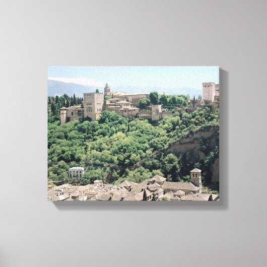 Uitzicht van het Alhambra Canvas Afdruk (Voorkant)