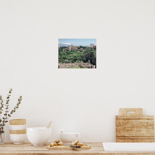 Uitzicht van het Alhambra Poster (Keuken)
