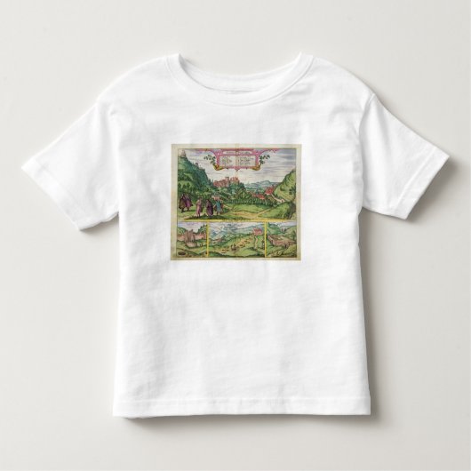 Uitzicht van het Alhambra uit 'Civitates Orbis Ter Kinder Shirts (Voorkant)