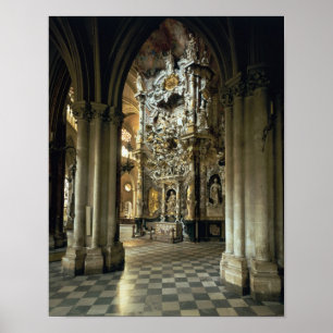 Uitzicht van het altaar en het "Transparente", c.1 Poster