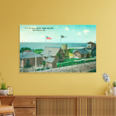 Uitzicht van het Amerikaanse reddingsstation Golde Canvas Afdruk (Insitu (Woonkamer))