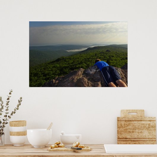 Uitzicht van het Appalachian Trail, Grayson Highla Poster (Keuken)