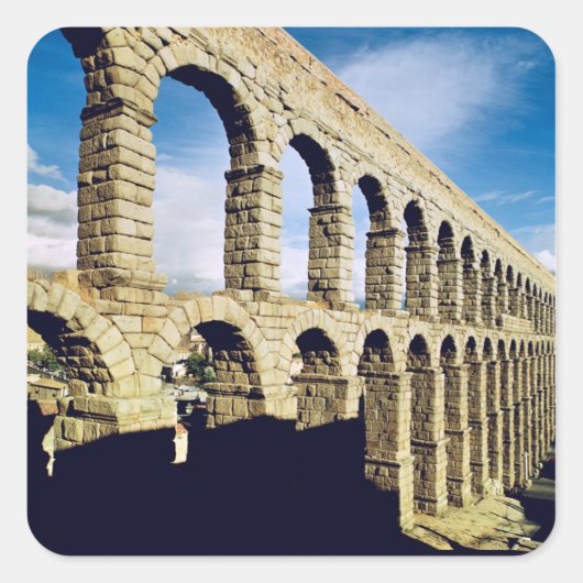 Uitzicht van het aquaduct vierkante sticker (Voorkant)