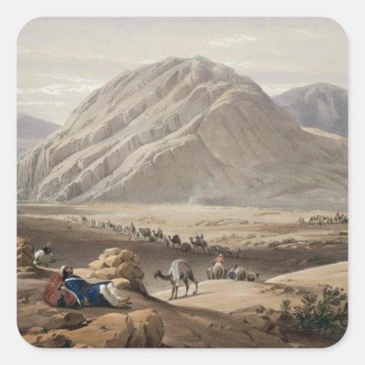 Uitzicht van het Baba-Naunee-gebergte, van 'Schets Vierkante Sticker (Voorkant)